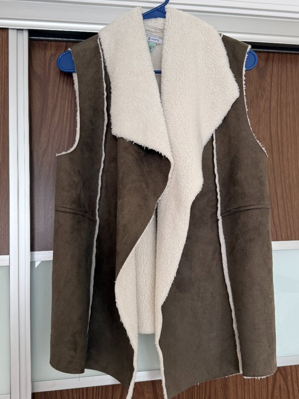 Susina Suede Sherpa Vest